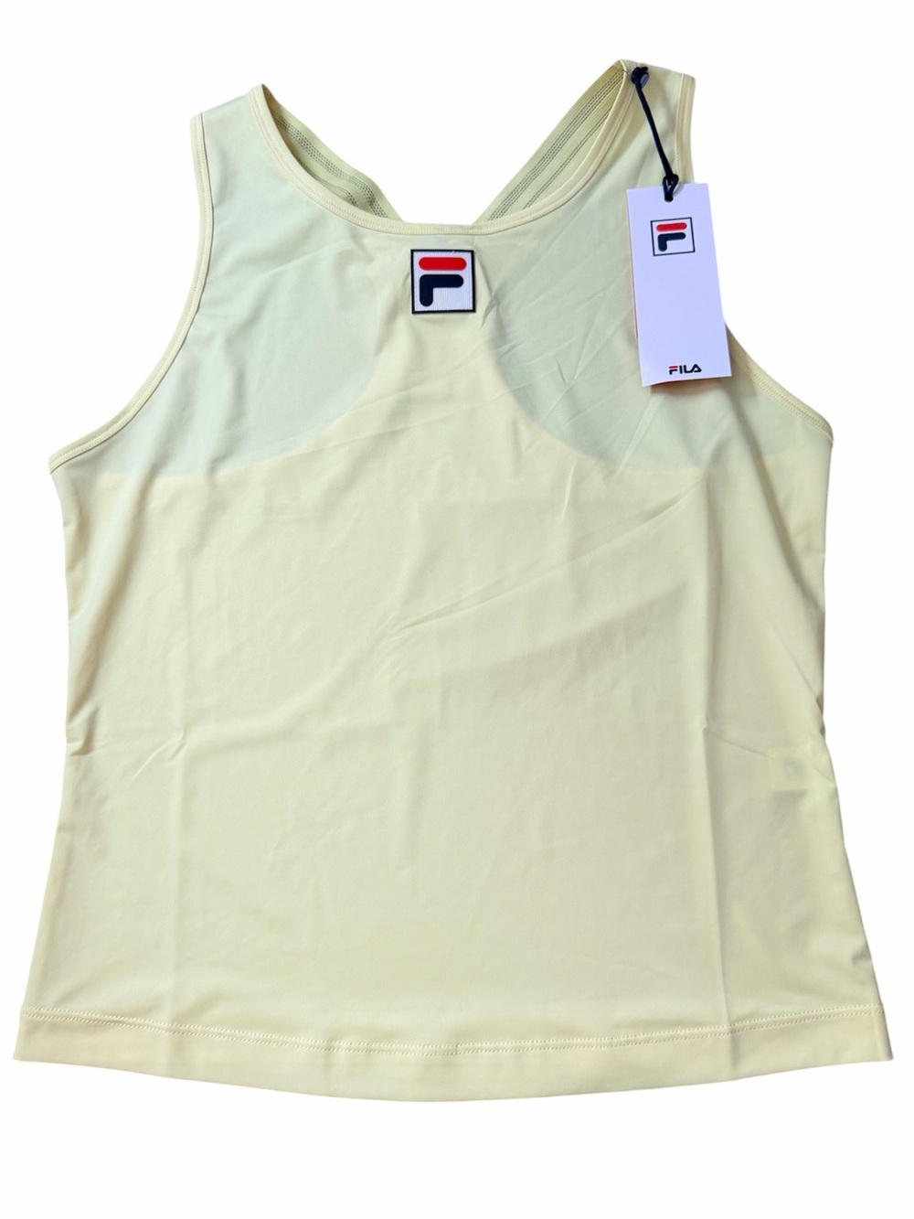 FILA Ace Seamless Tank Top Tennis Yellow BRAND NEW Women Size Small UPF 50+